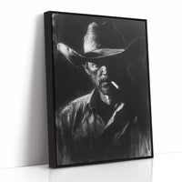 Midnight Cowboy in Charcoal Shadows