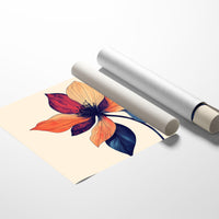 Coral Petals Meet Midnight Blue