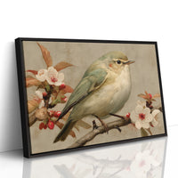Songbird Rests Among Cherry Blossoms