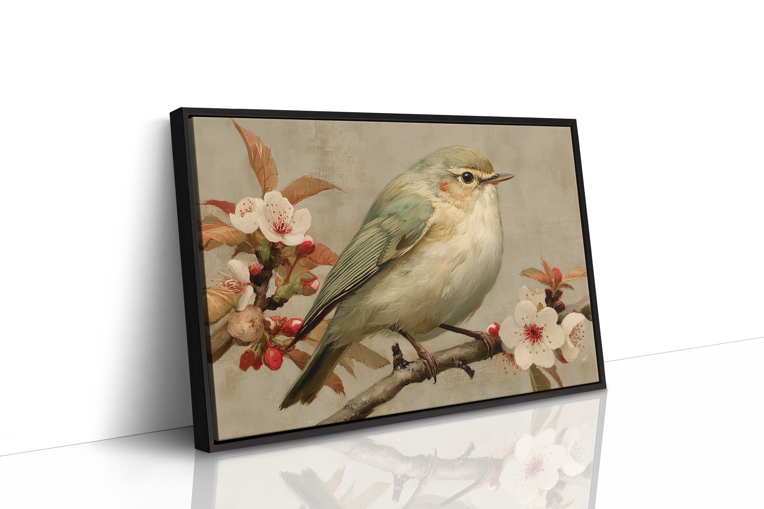 Songbird Rests Among Cherry Blossoms
