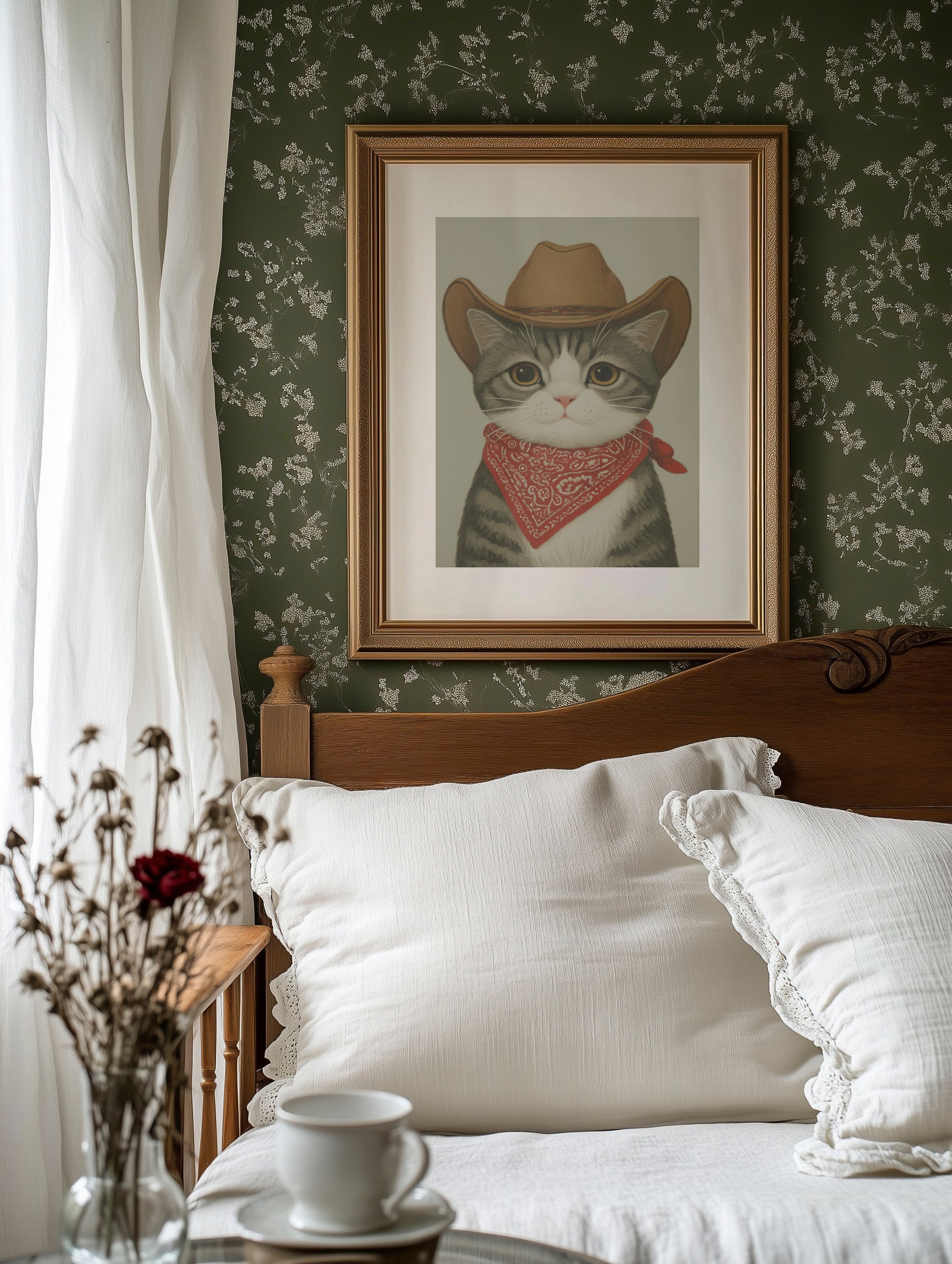 Sunset Ranch Cat Tips His Hat