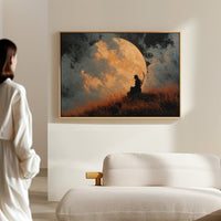 Silhouette Against the Rising Moon