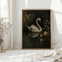 Swan in the Garden of Dusk