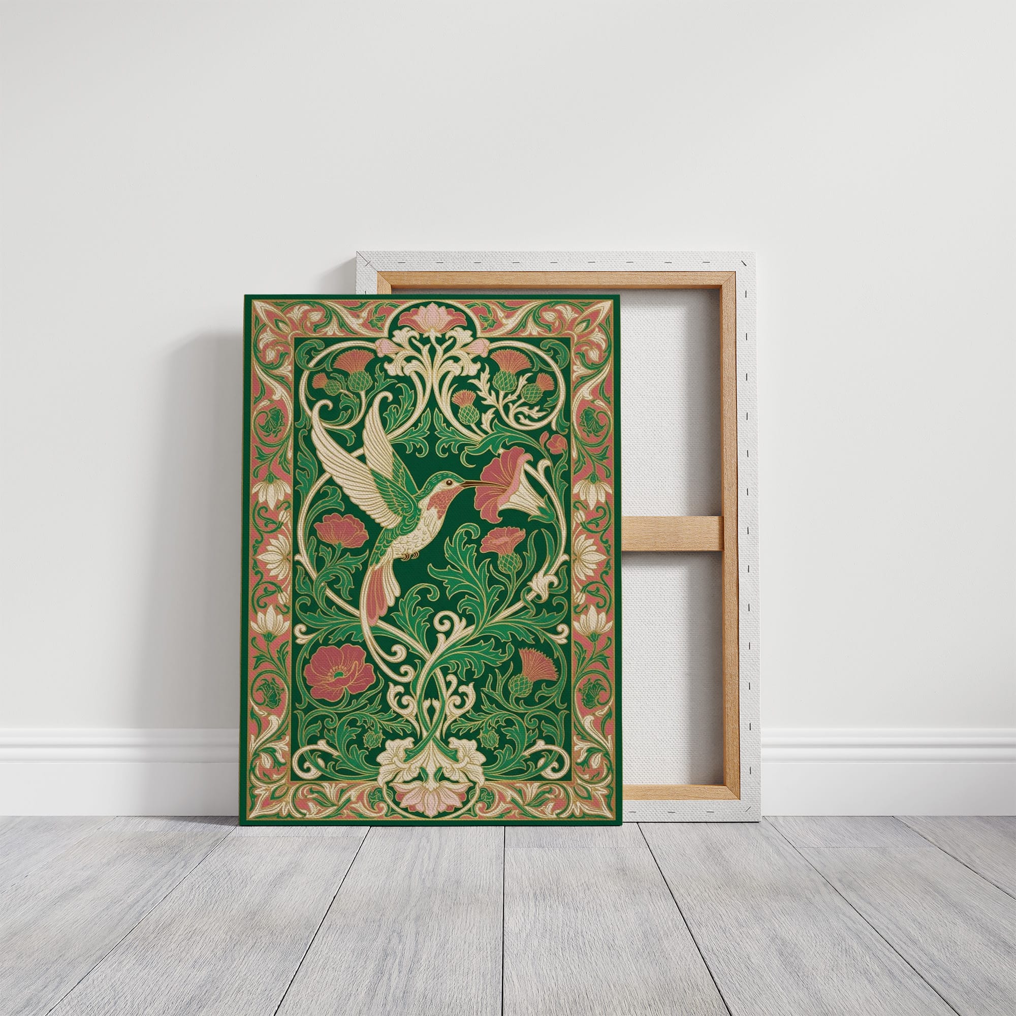 Hummingbird & Morning Glory: Art Nouveau Pattern Study