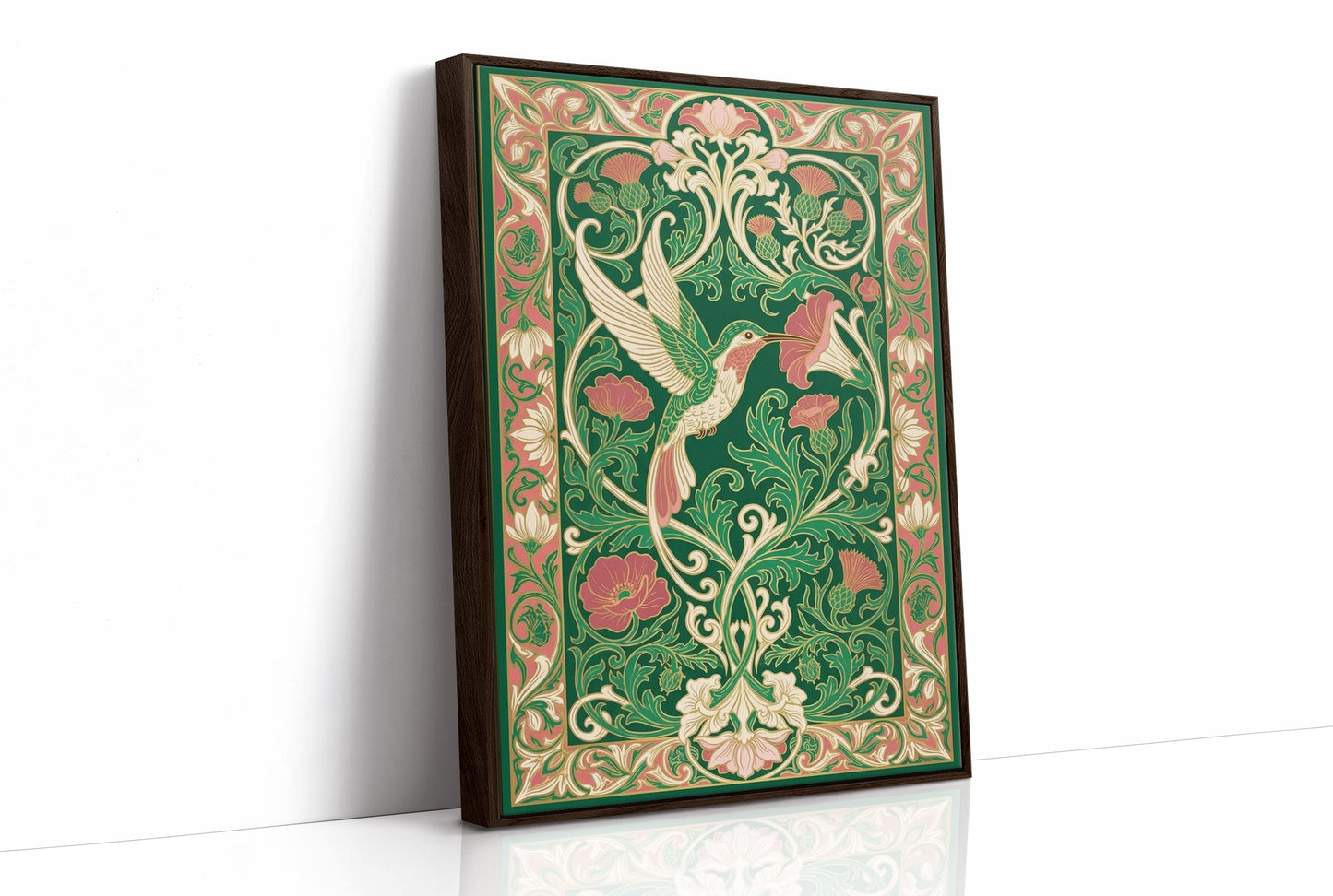 Hummingbird & Morning Glory: Art Nouveau Pattern Study