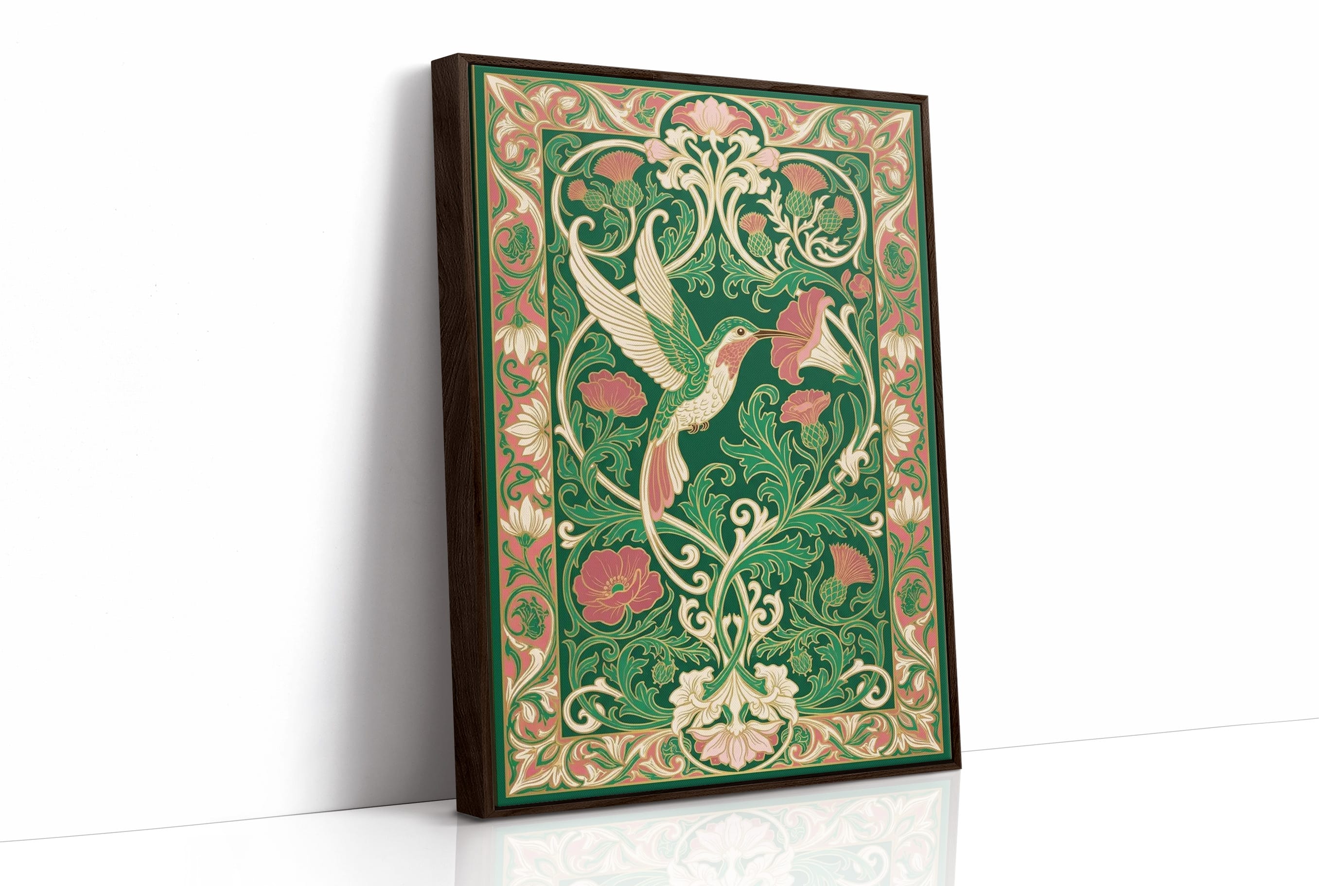 Hummingbird & Morning Glory: Art Nouveau Pattern Study