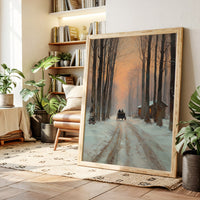 Carriage Through a Winter Glow