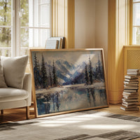 Alpine Lake Mirrors Winter's Grace