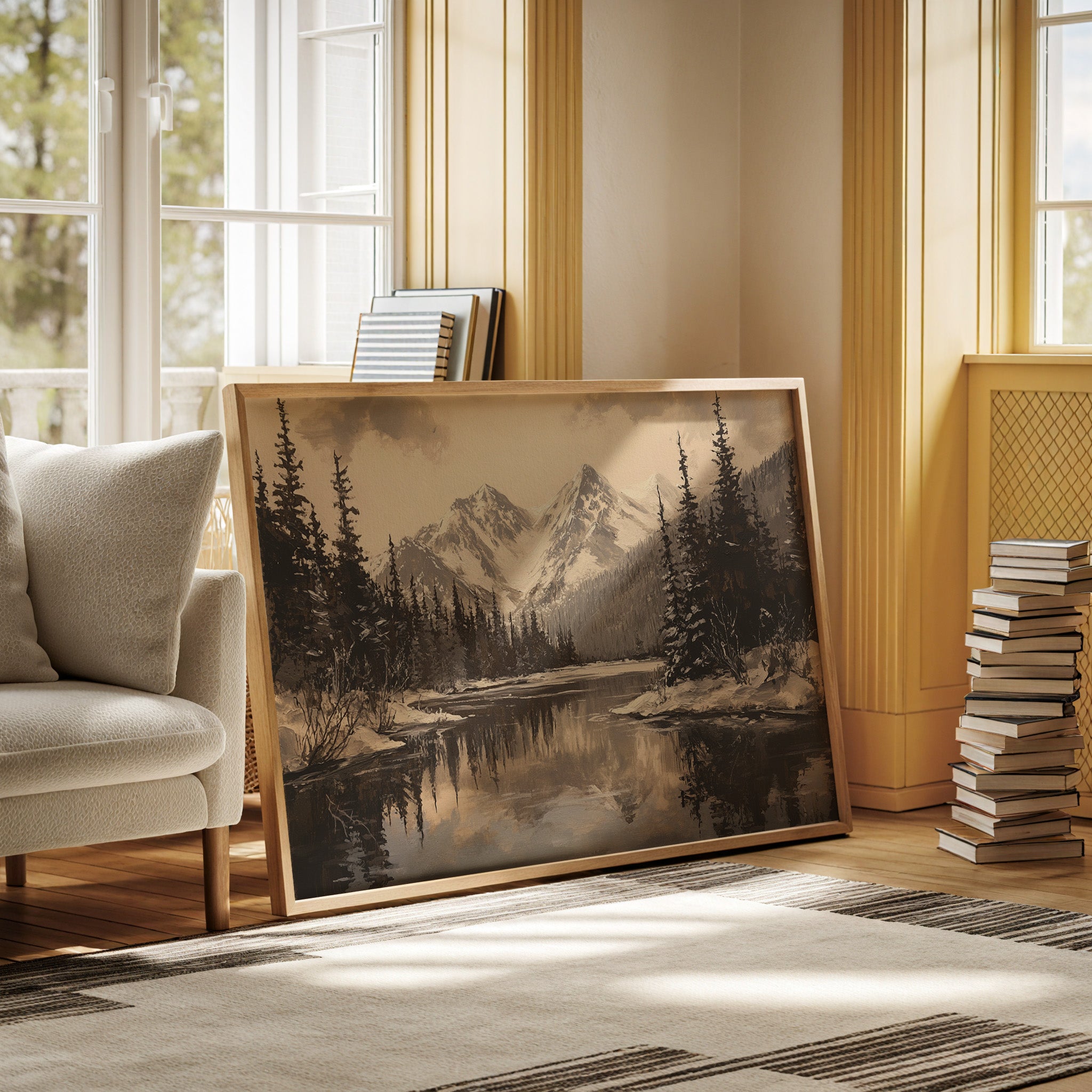 Winter's Mirror Shows Mountain Tales