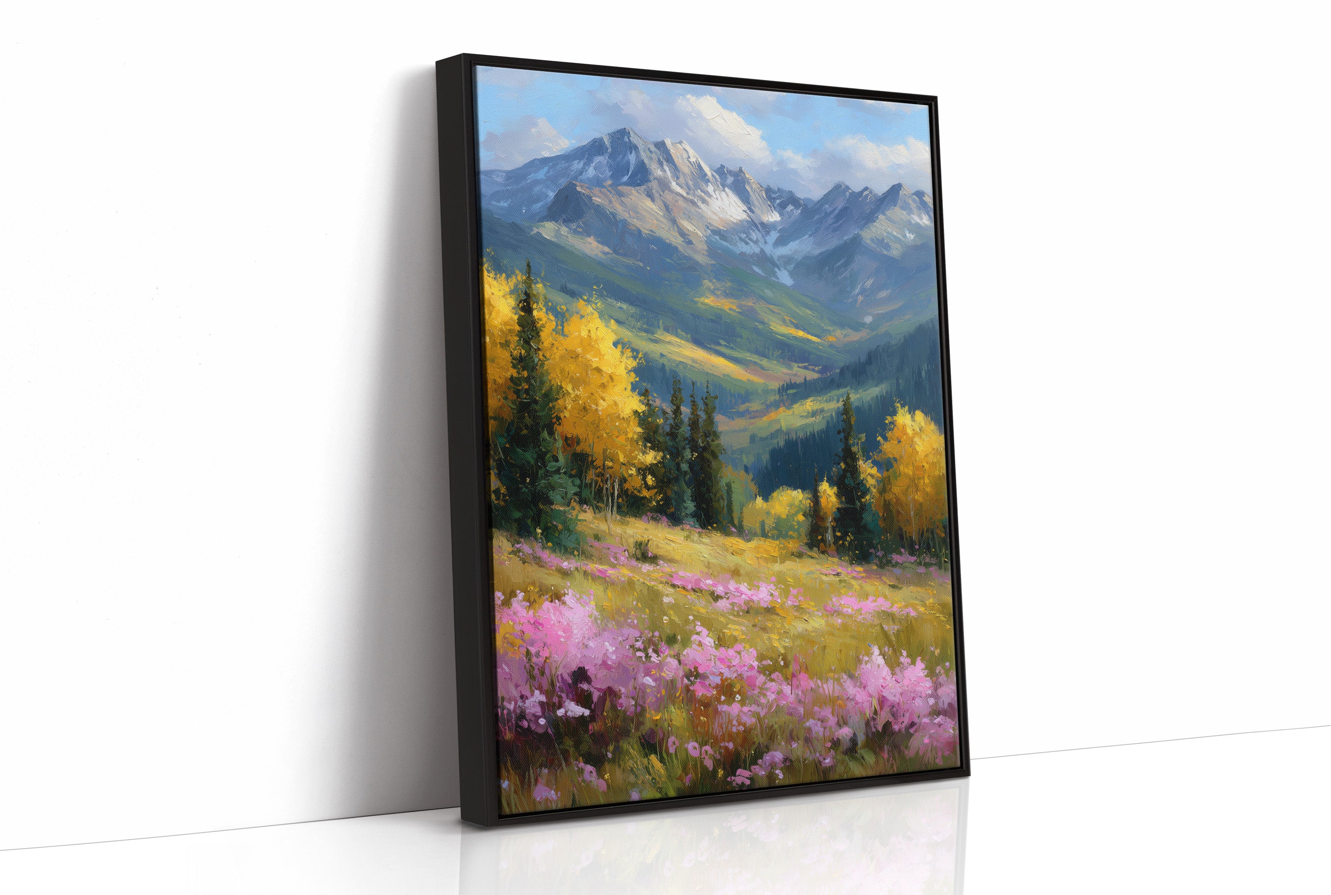 Gold Aspens, Pink Meadow, One Deep Breath