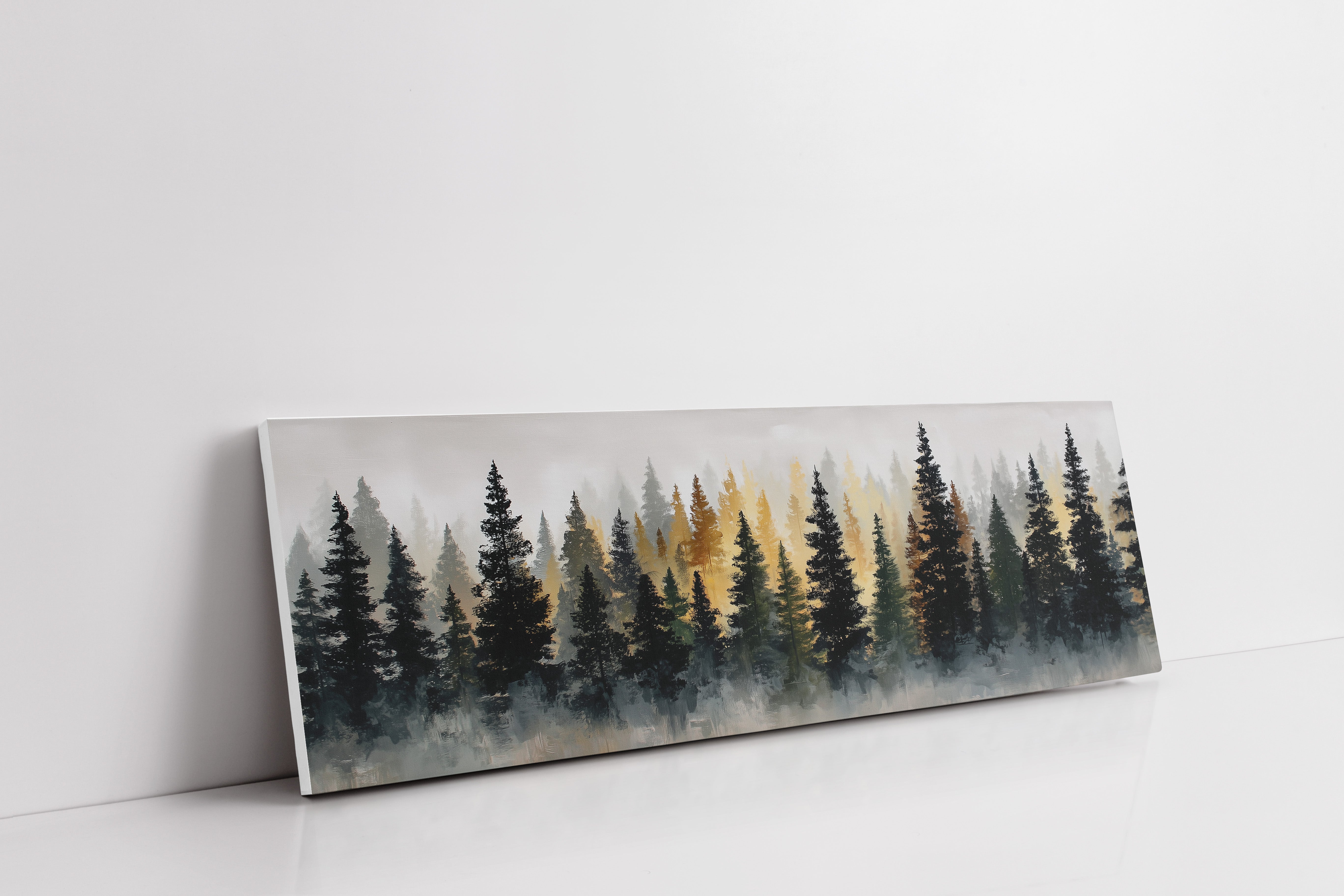 Pines Rising Through Morning Mist