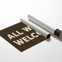 All Ways Welcome Bold Dark Background Print