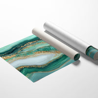 Emerald Tides in Gold