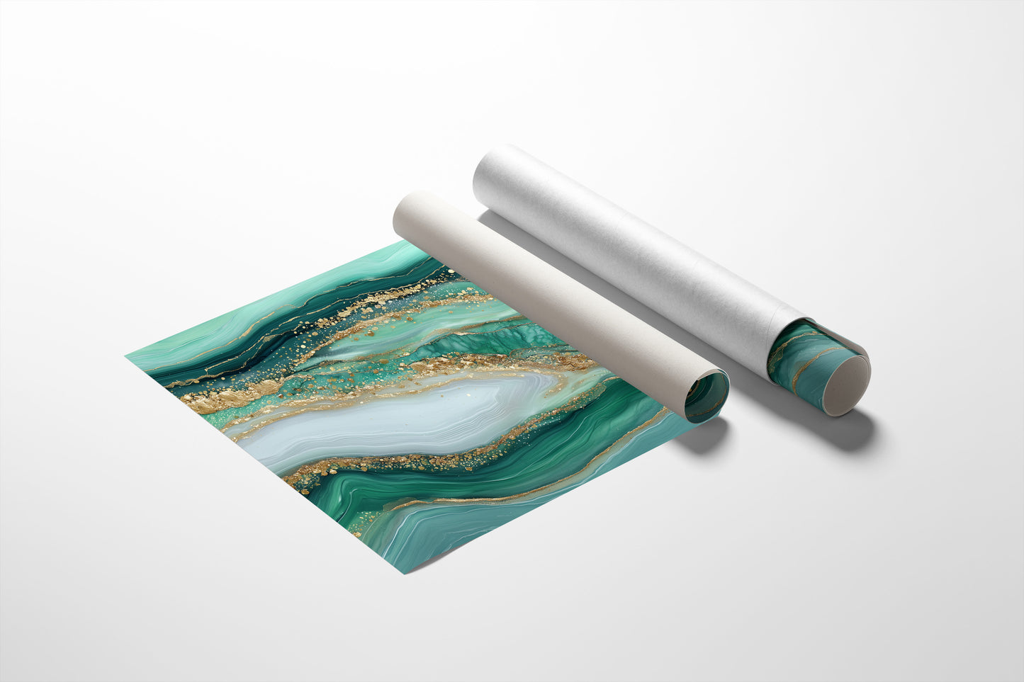 Emerald Tides in Gold