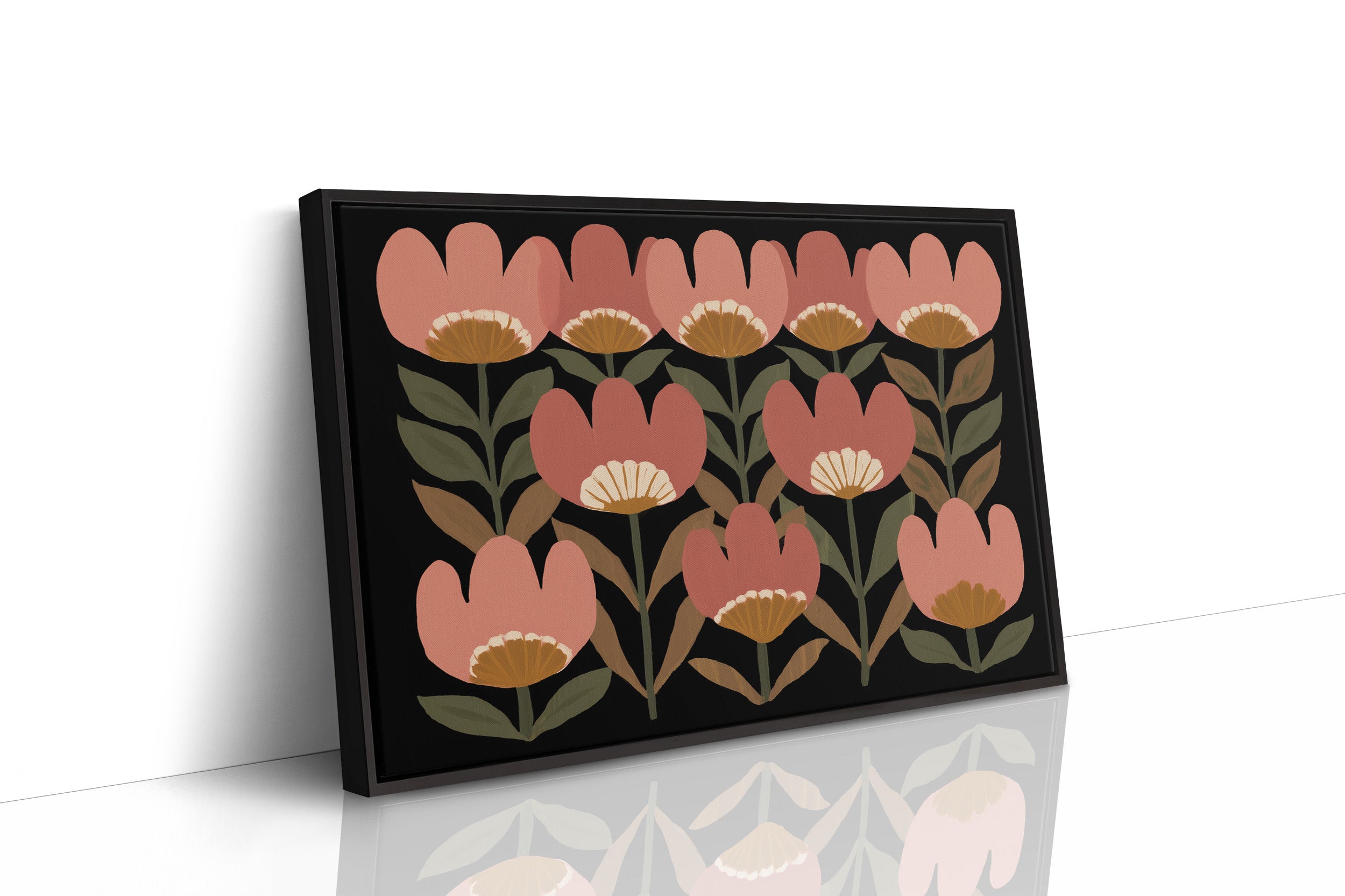 Coral Blooms Dance Against Midnight