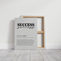 Success Definition Minimalist Typography Print