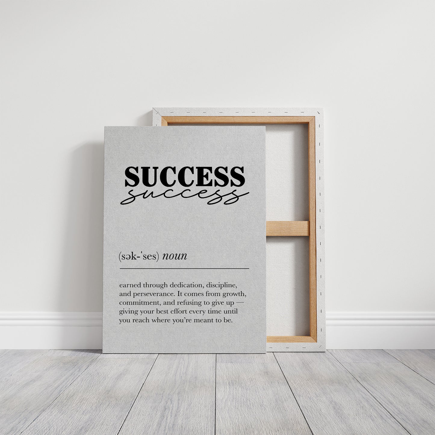 Success Definition Minimalist Typography Print