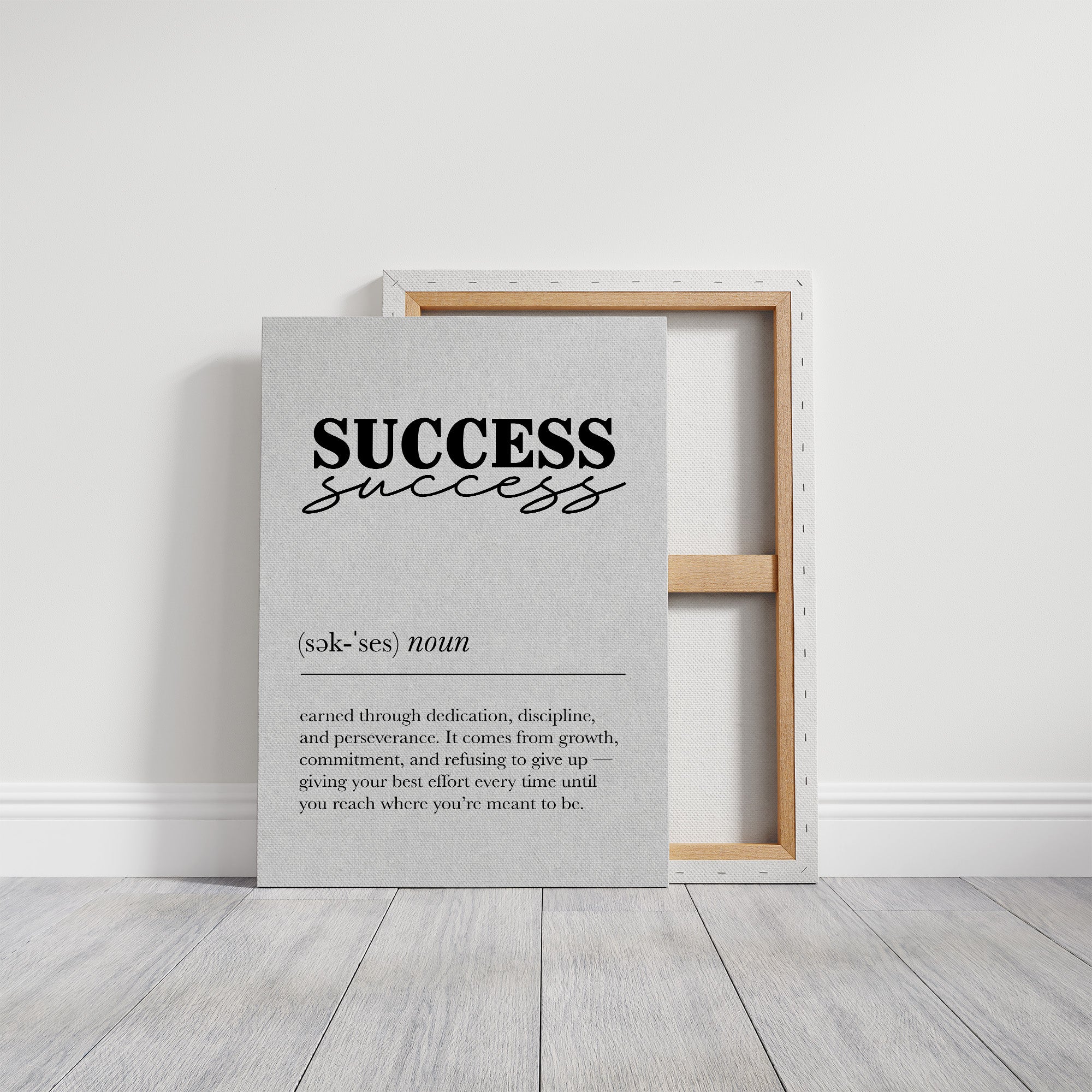 Success Definition Minimalist Typography Print