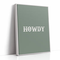 Howdy Western Minimalist in Green