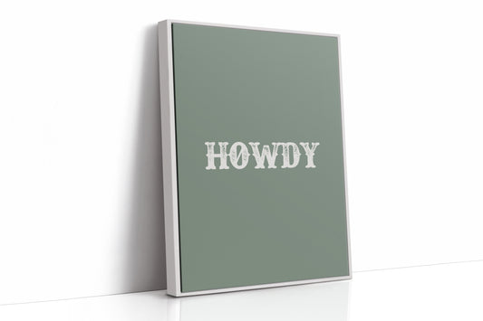 Howdy Western Minimalist in Green