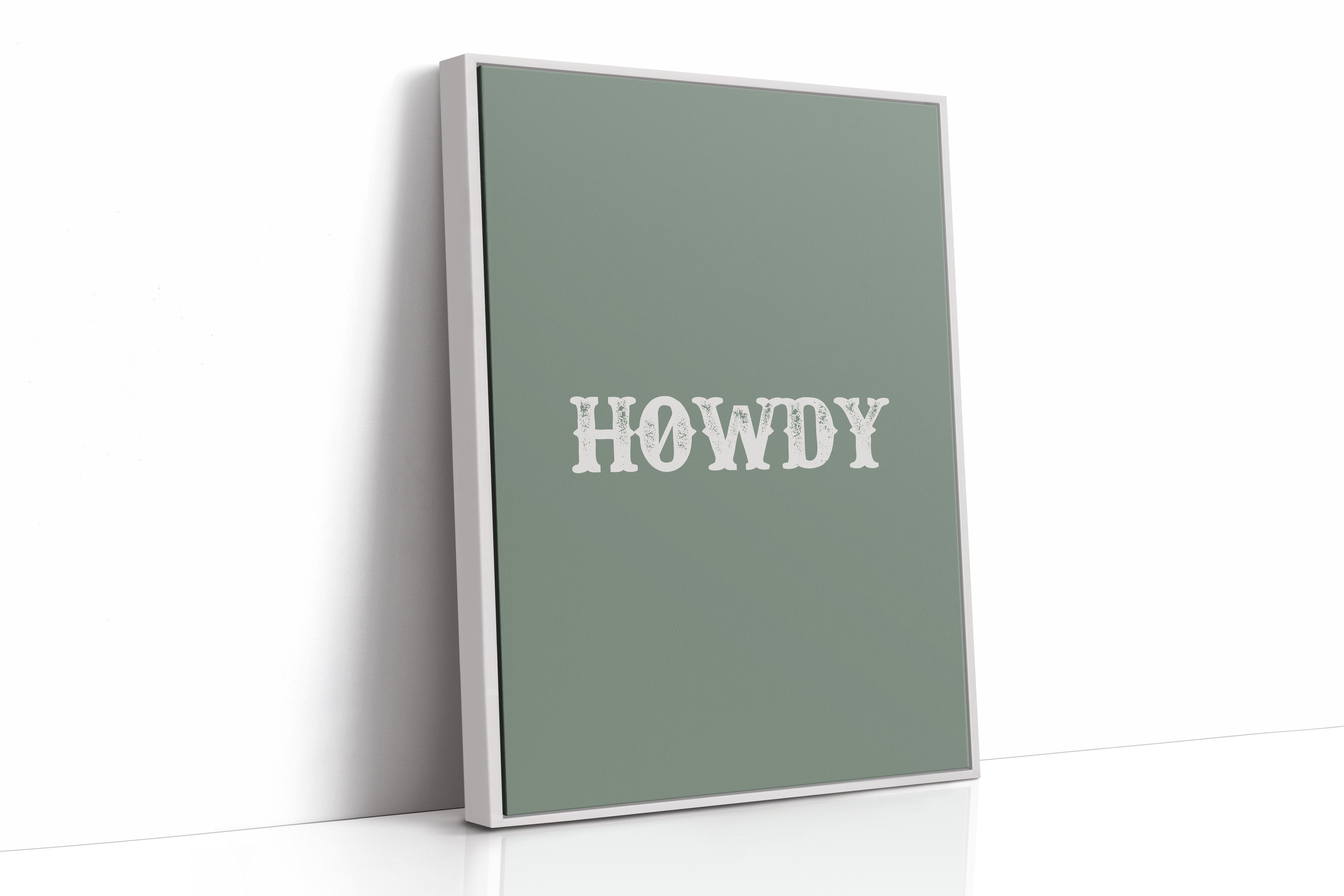 Howdy Western Minimalist in Green