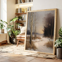 When Snow Meets Setting Sun