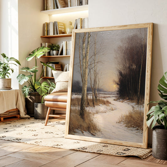 When Snow Meets Setting Sun