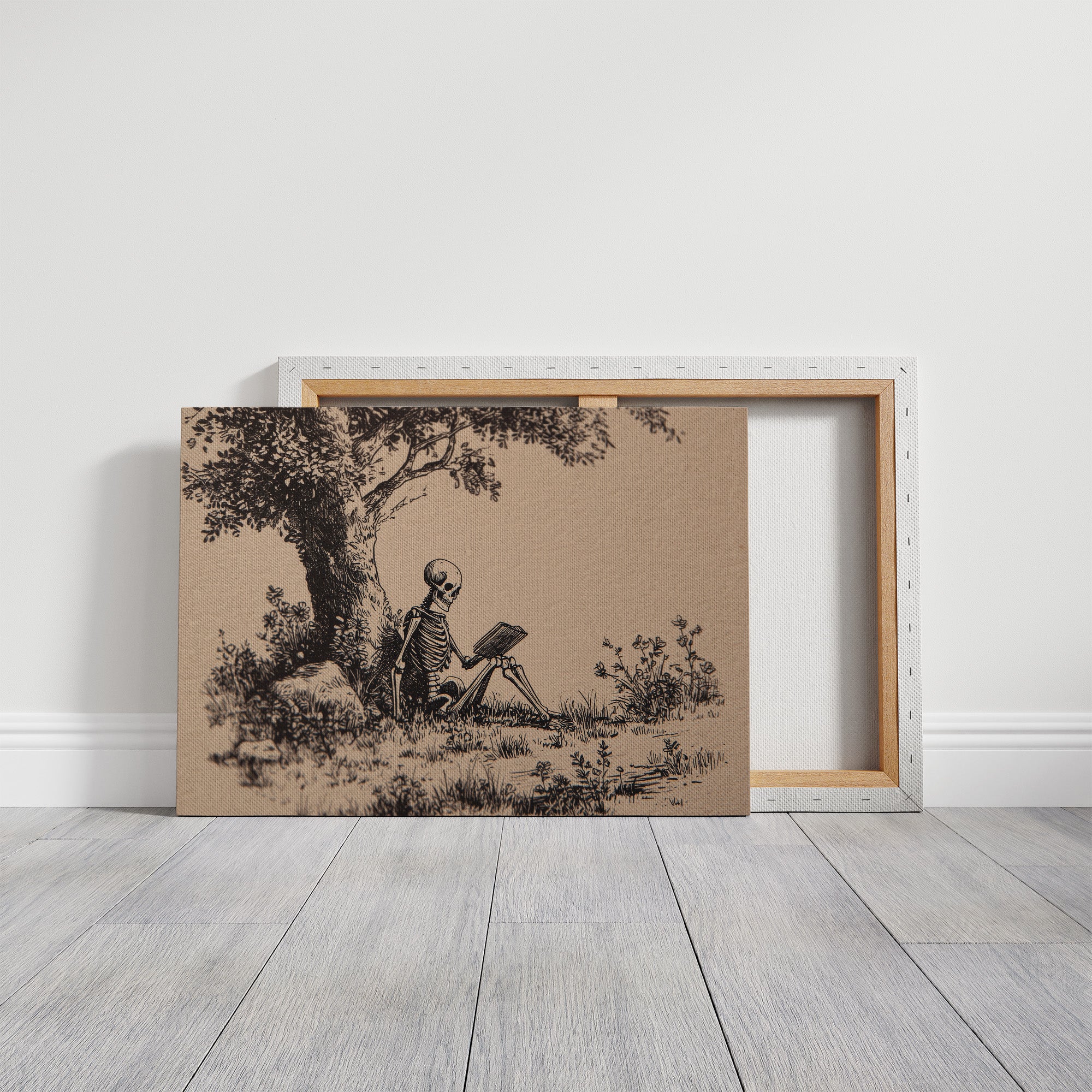 Eternal Reader Under Oak Boughs