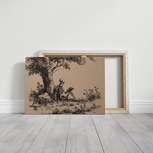 Eternal Reader Under Oak Boughs