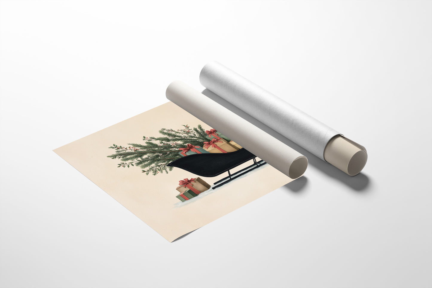 Sleigh Silhouette Carries Winter's Promise