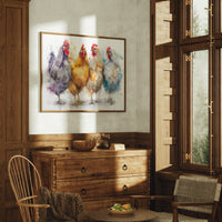 Four Feathered Friends Strolling Together