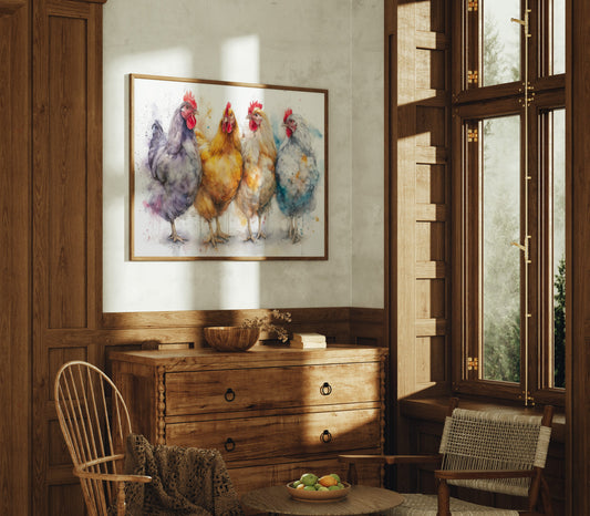 Four Feathered Friends Strolling Together