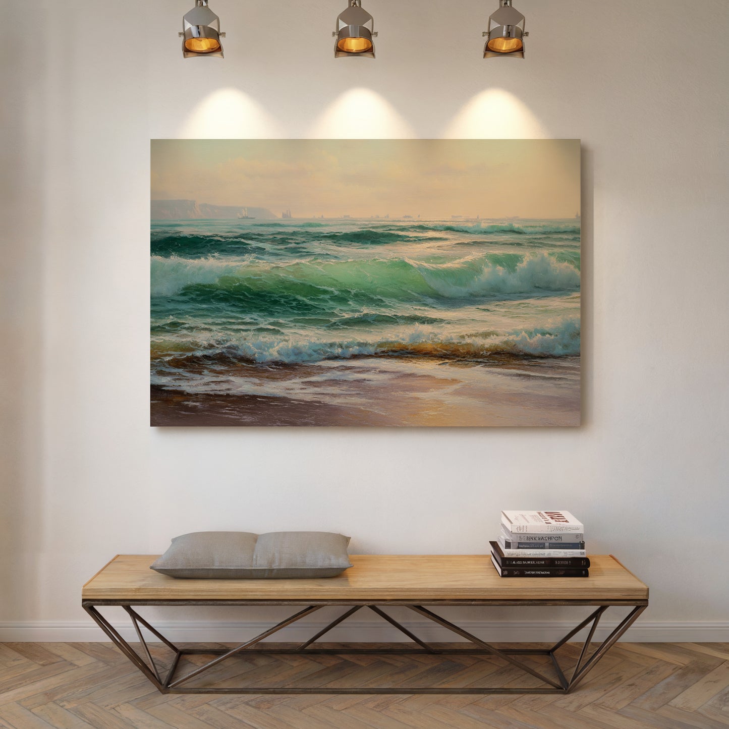 Emerald Waves Chase Golden Shore