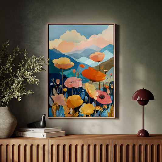 Mountains Blooming with Colorful Life