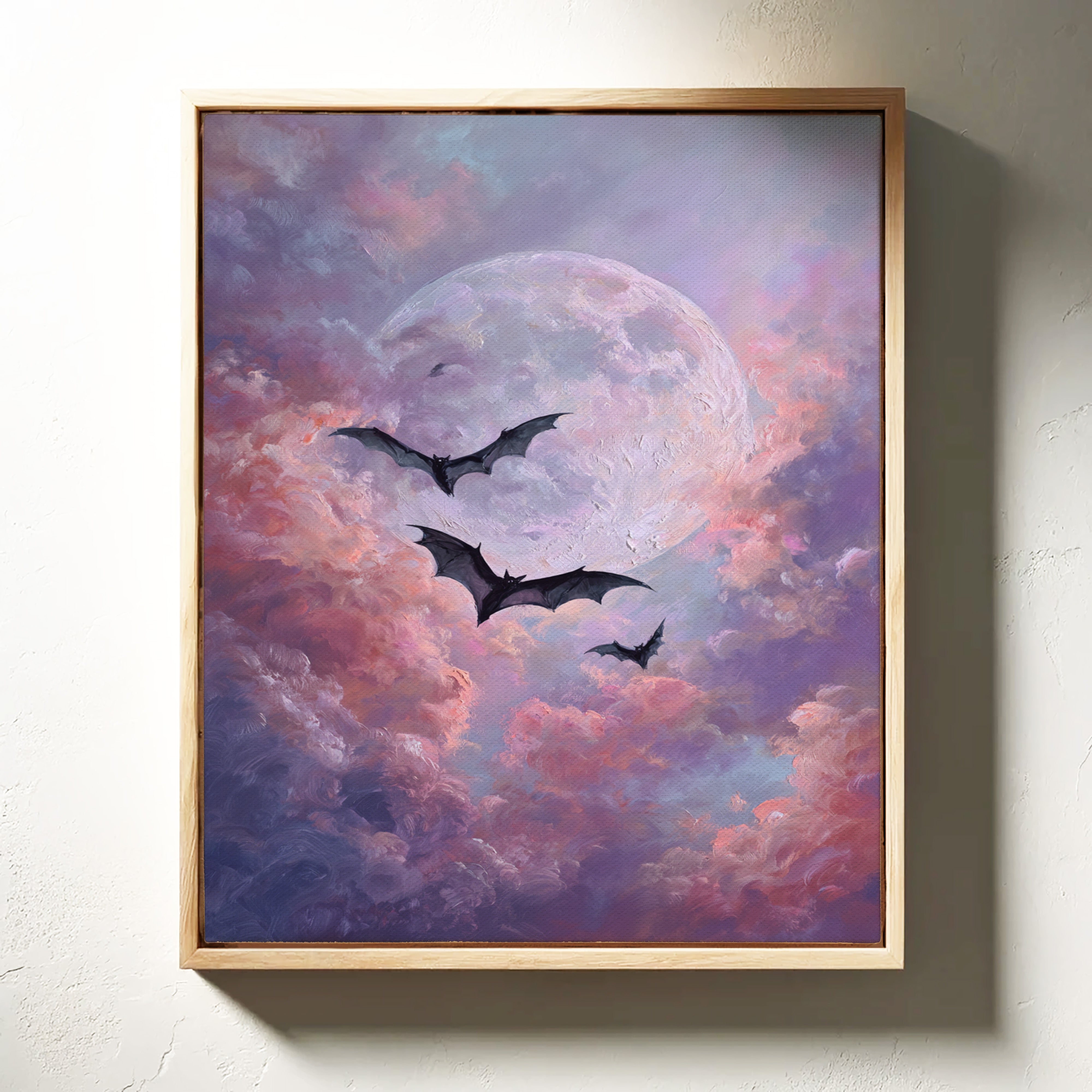Bats Dance Beneath a Blushing Moon