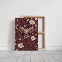 Owl in Flight: Art Nouveau Pattern Study