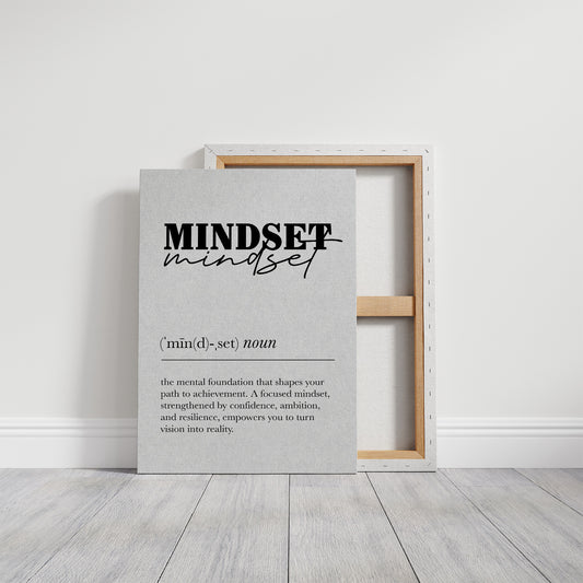 Mindset Definition Minimalist Typography Print