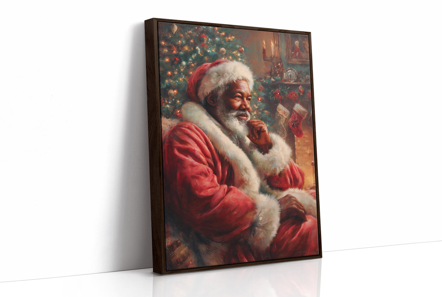 Yuletide Reflections in Crimson and Pine