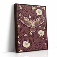 Owl in Flight: Art Nouveau Pattern Study