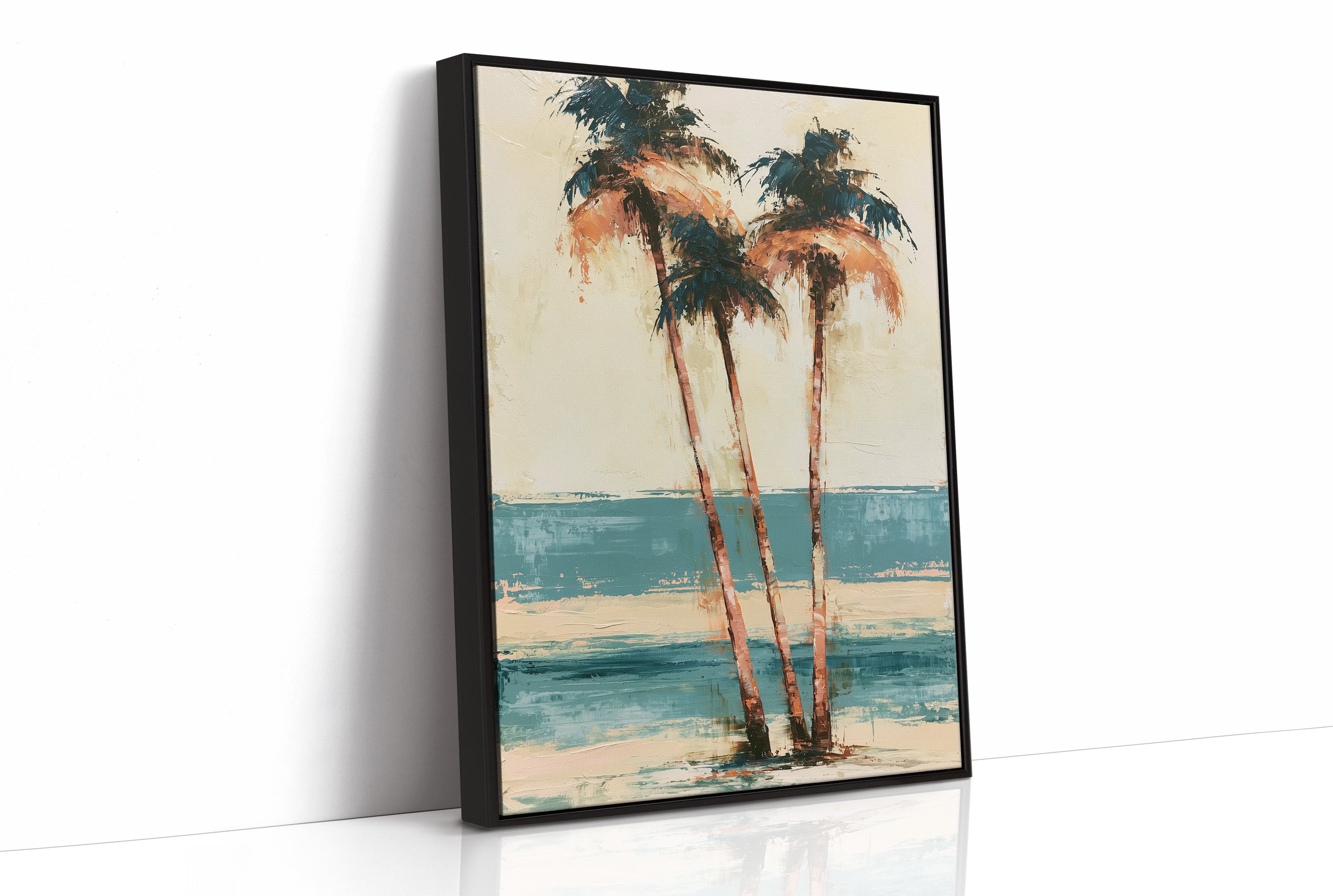 Palms Painted in Palette Knife Gold