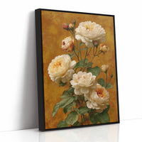 Cream Roses on a Golden Afternoon
