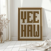 Yeehaw Western Mosaic in Warm Brown