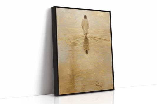 Golden Light Jesus Walking on Water