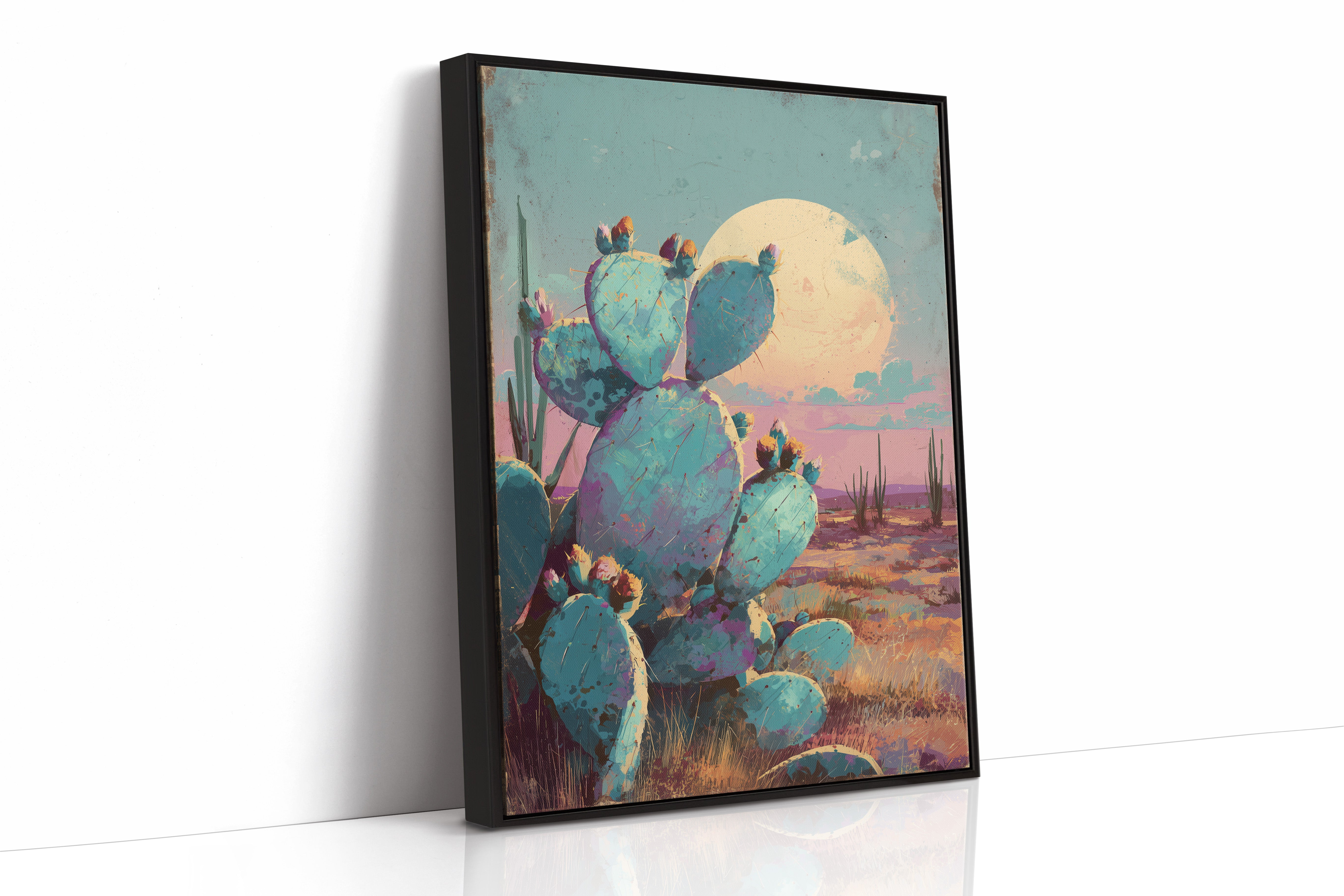 Desert Moon Paints Prickly Poetry
