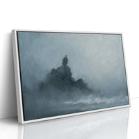 Eagle on the Foggy Sea Cliff