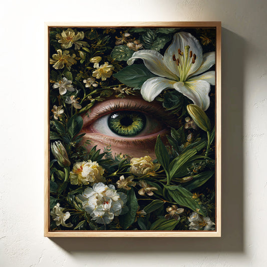 Gaze Beneath the Floral Veil