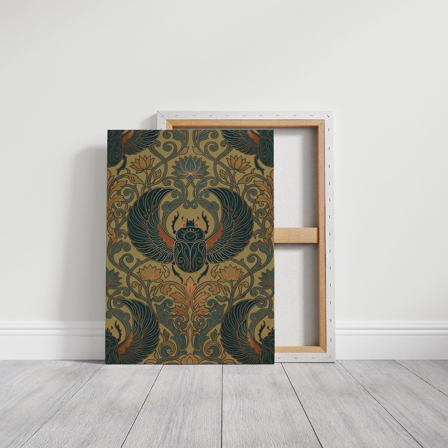 Winged Scarab: Egyptian Revival Pattern Study