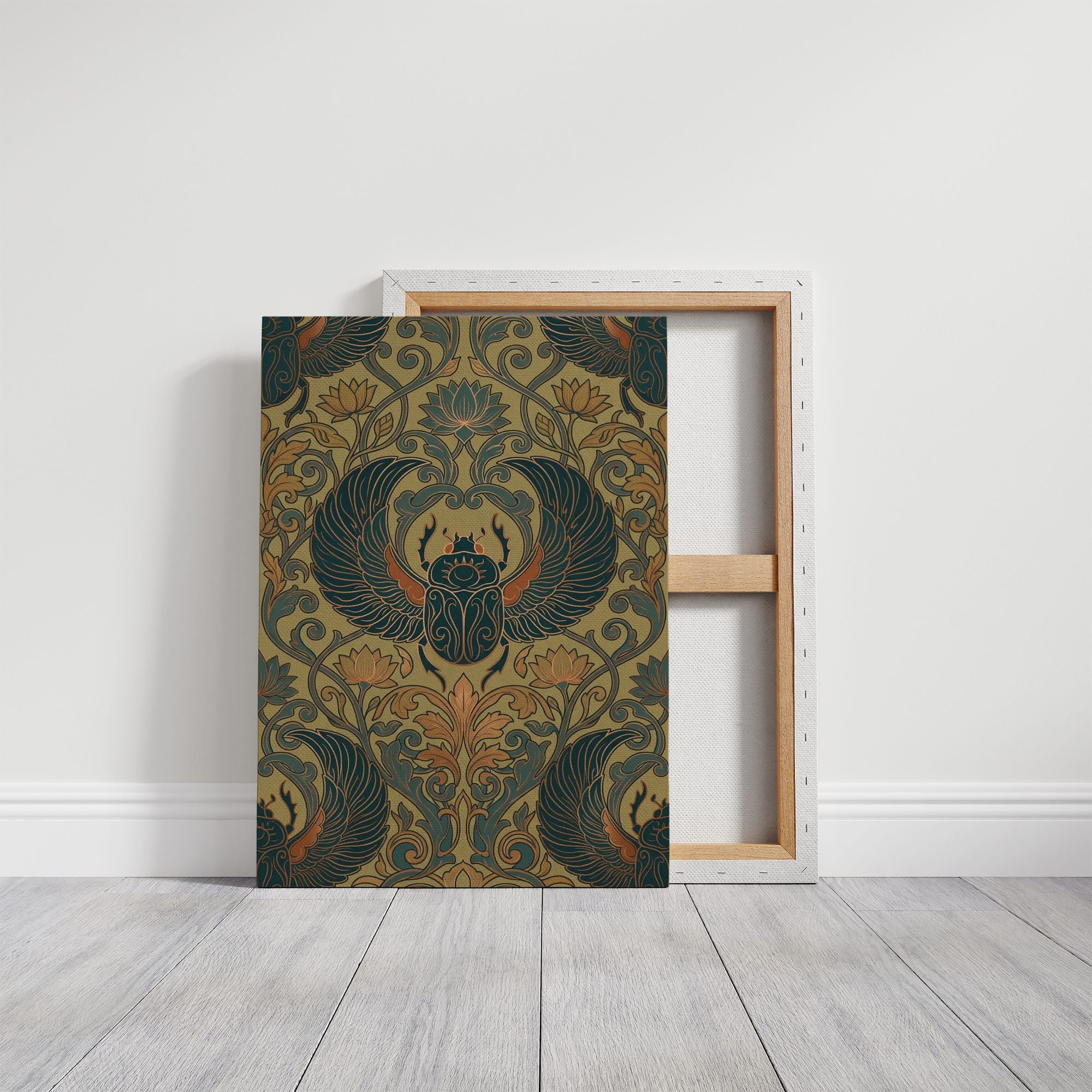 Winged Scarab: Egyptian Revival Pattern Study