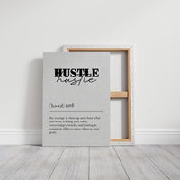 Hustle Definition Minimalist Typography Print