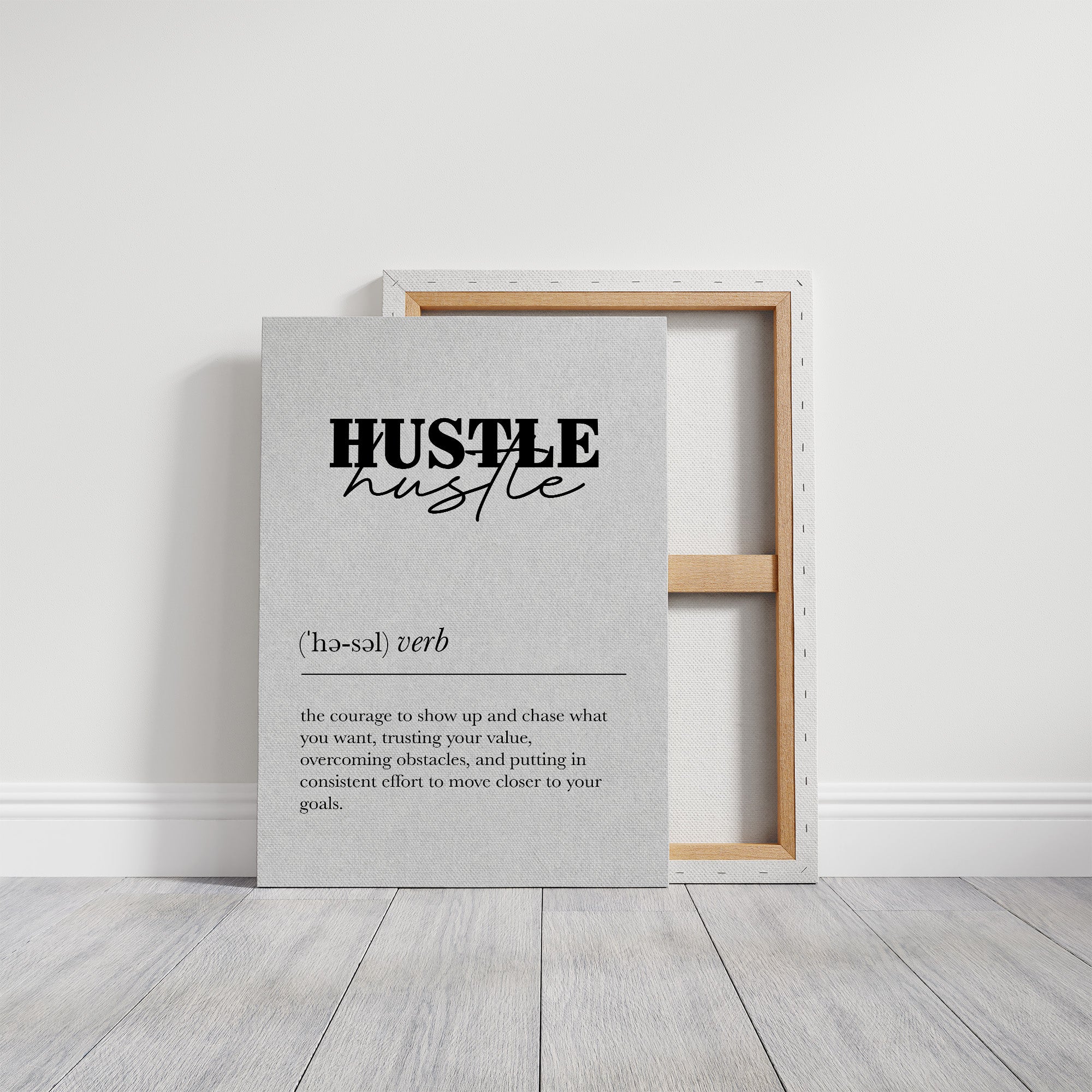 Hustle Definition Minimalist Typography Print